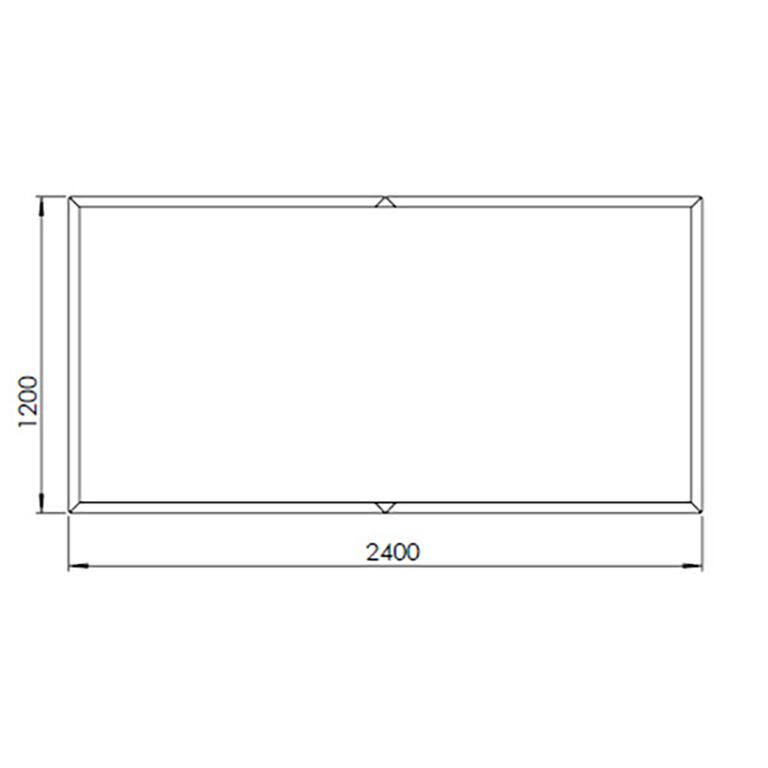 Corten steel planter Texas xxl 240 x 120 cm