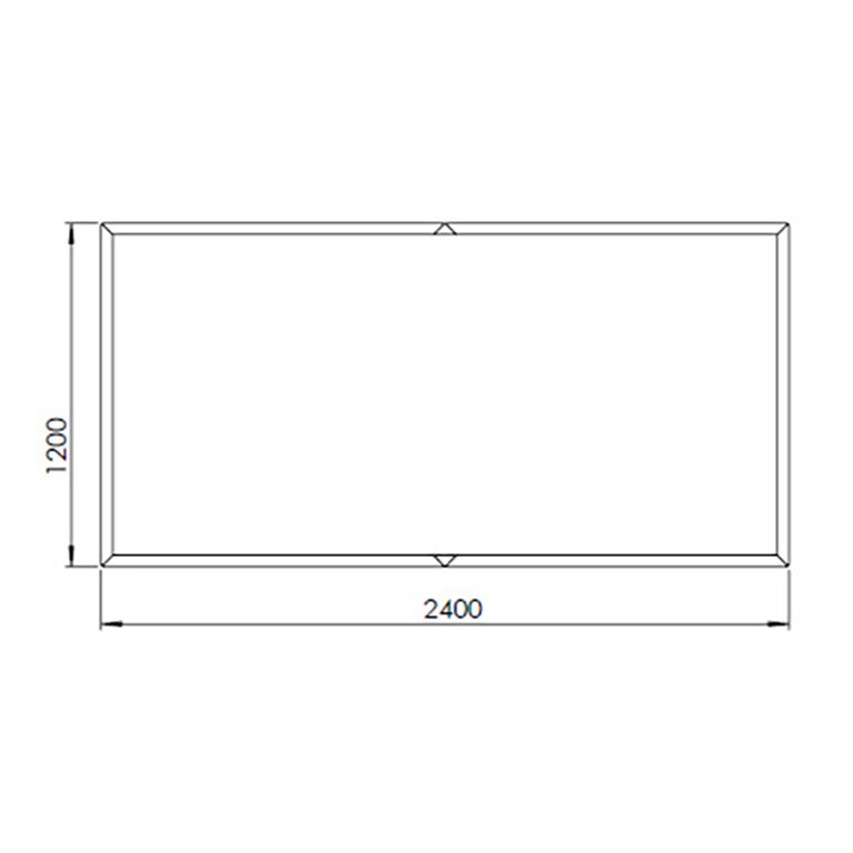 Powder coated steel planter Texas xxl 240 x 120 cm
