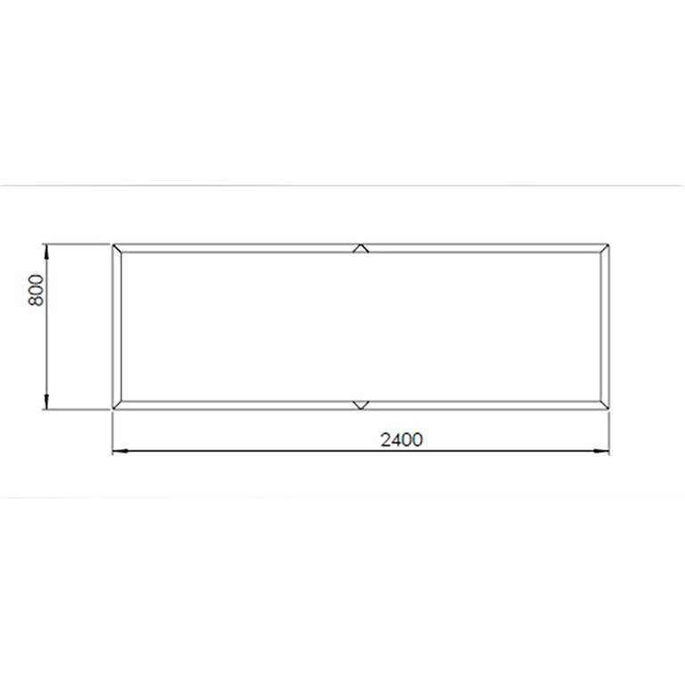 Powder coated steel planter Texas xxl 240 x 80 cm
