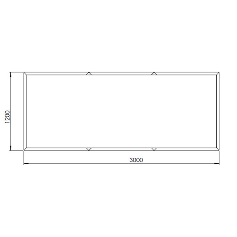Corten steel planter Texas xxl 300 x 120 cm