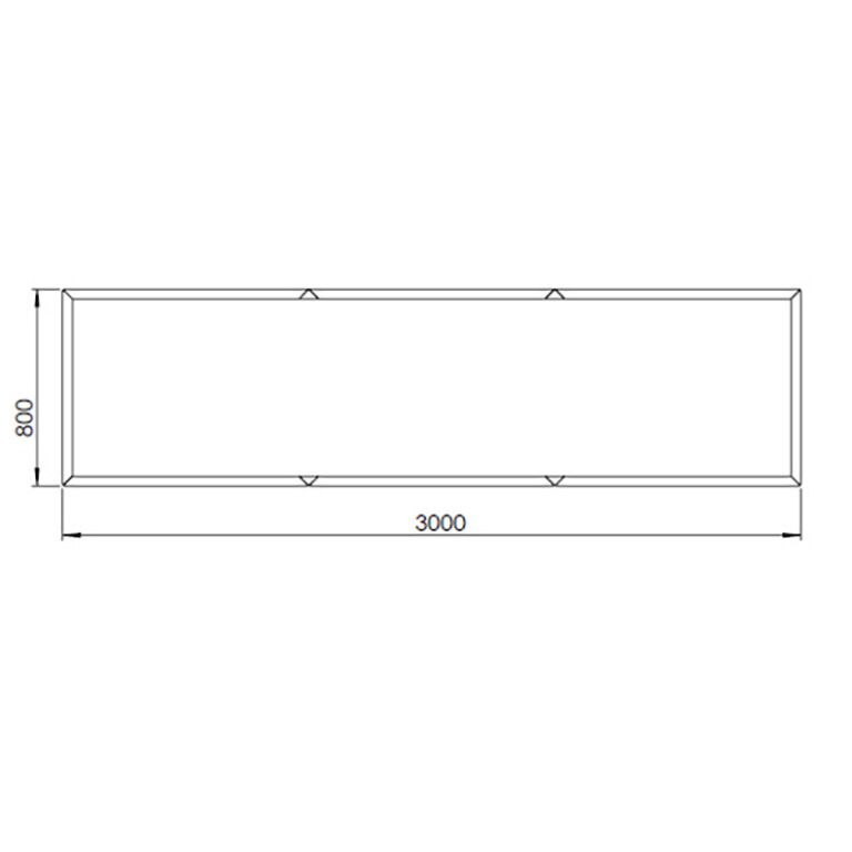 Corten steel planter Texas xxl 300 x 80 cm