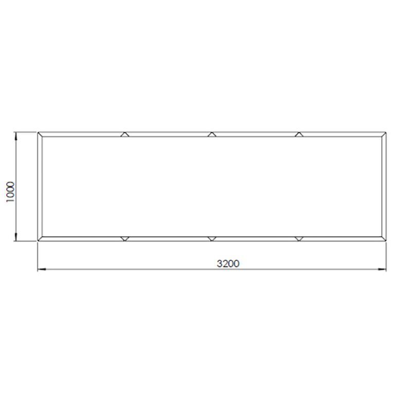 Corten steel planter Texas xxl 320 x 100 cm