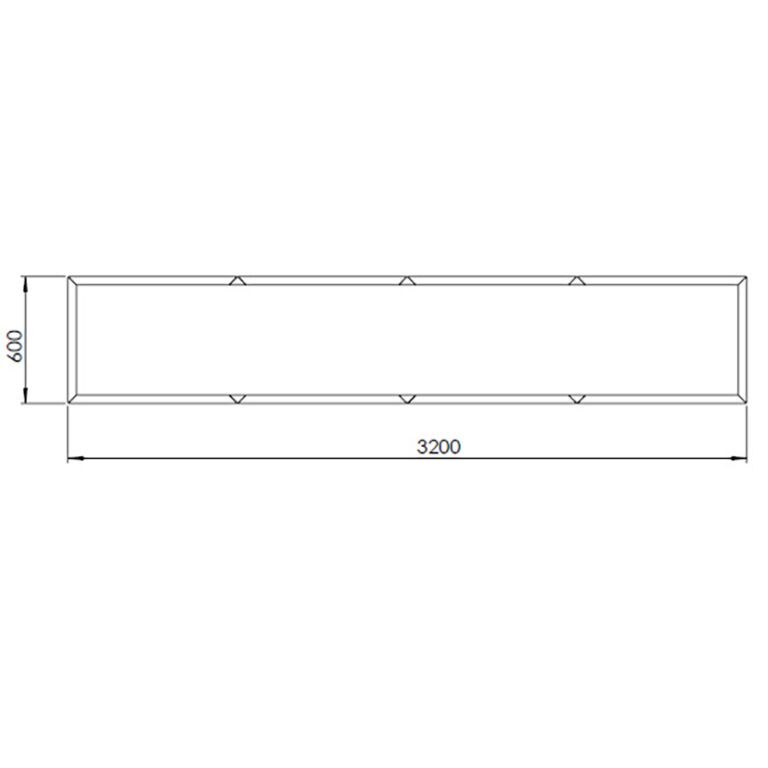 Corten steel planter Texas xxl 320 x 60 cm