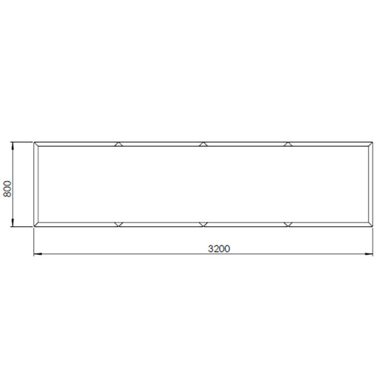 Corten steel planter Texas xxl 320 x 80 cm