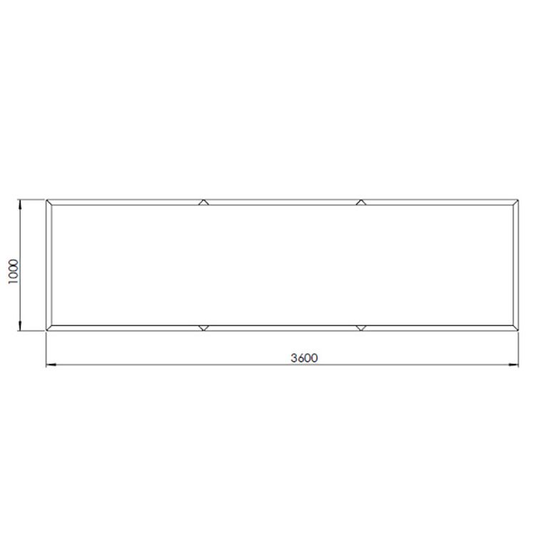 Corten steel planter Texas xxl 360 x 100 cm