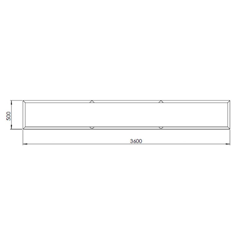 Corten steel planter Texas xxl 360 x 50 cm