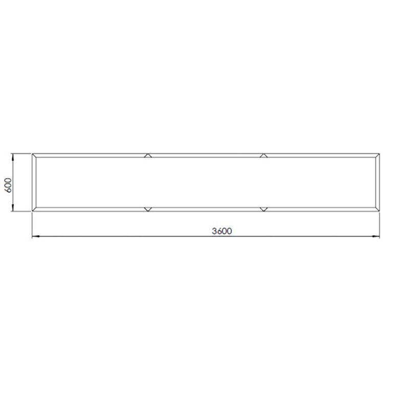 Corten steel planter Texas xxl 360 x 60 cm