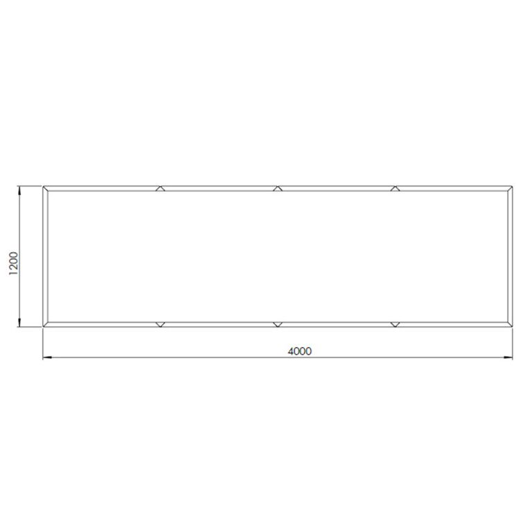 Corten steel planter Texas xxl 400 x 120 cm