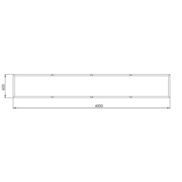 Corten steel planter Texas xxl 400 x 60 cm