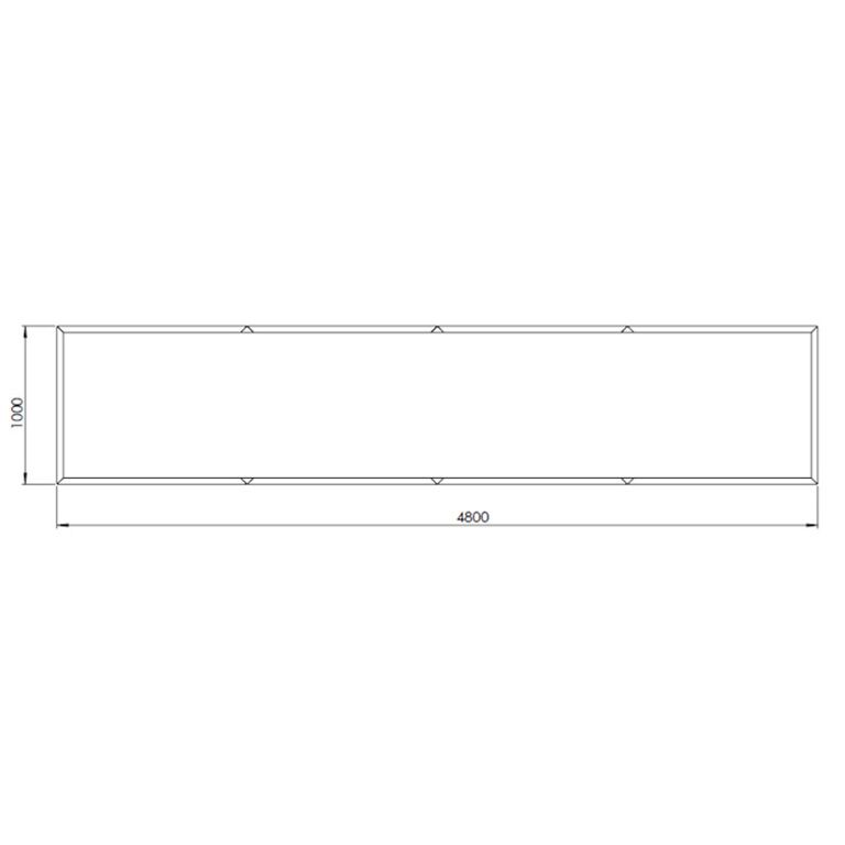 Corten steel planter Texas xxl 480 x 100 cm