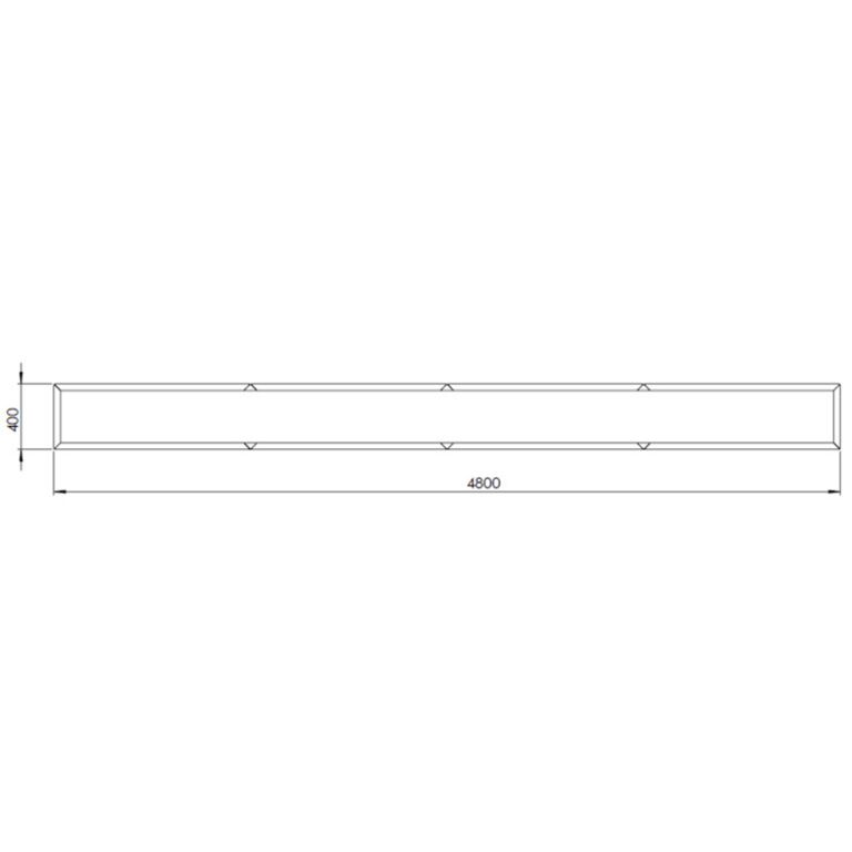 Powder coated steel planter Texas xxl 480 x 40 cm