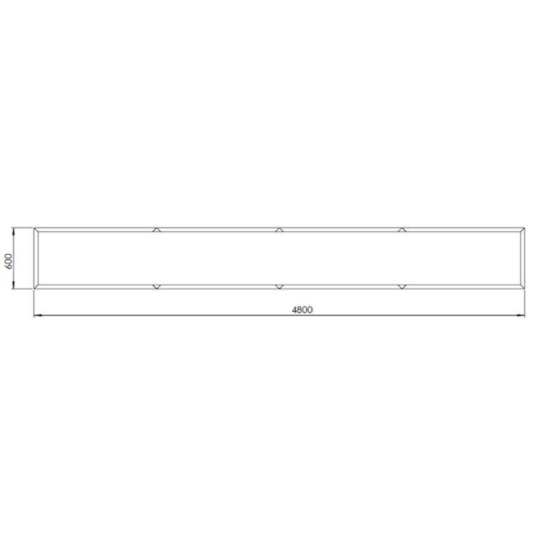 Corten steel planter Texas xxl 480 x 60 cm