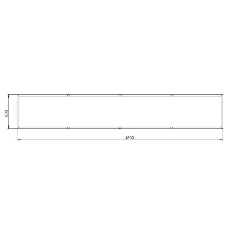Corten steel planter Texas xxl 480 x 80 cm