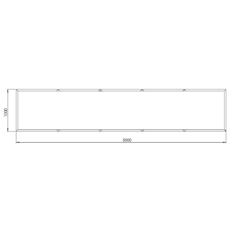 Corten steel planter Texas xxl 500 x 100 cm