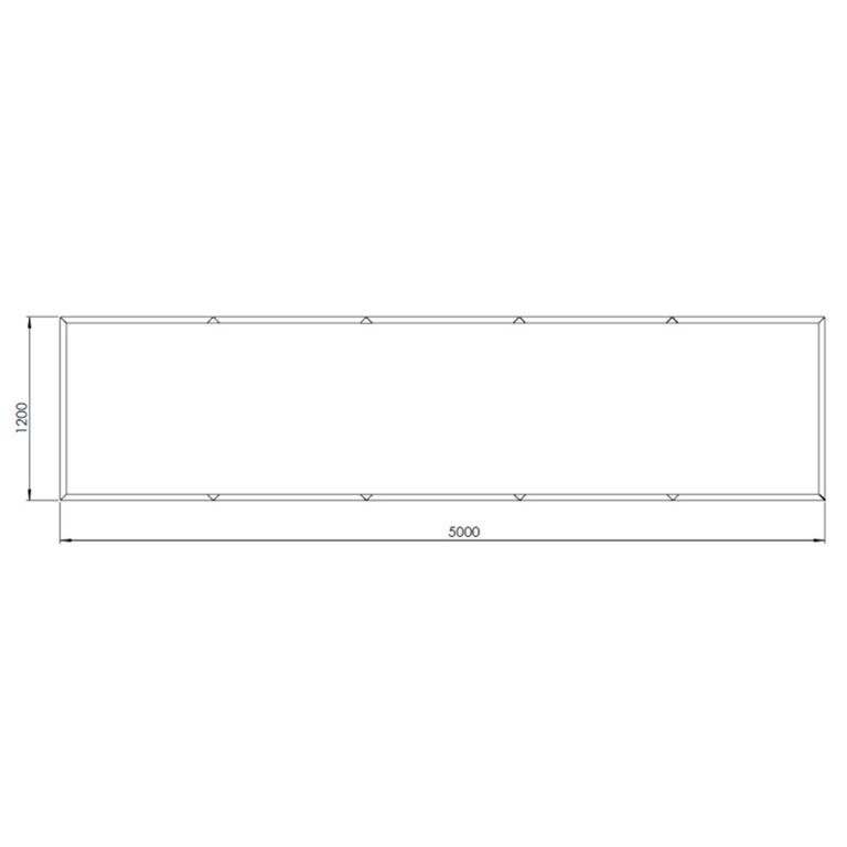 Corten steel planter Texas xxl 500 x 120 cm