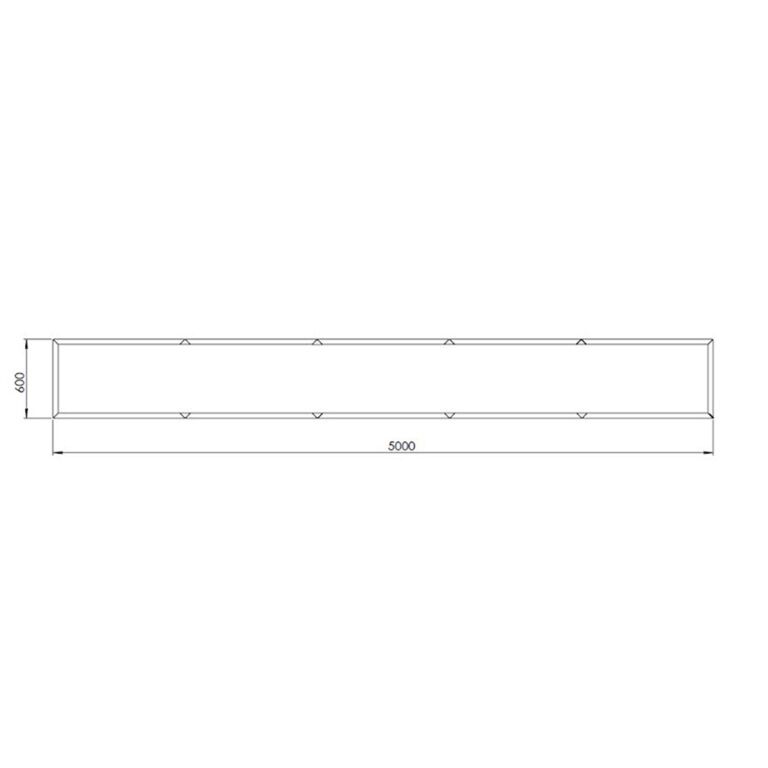 Corten steel planter Texas xxl 500 x 60 cm