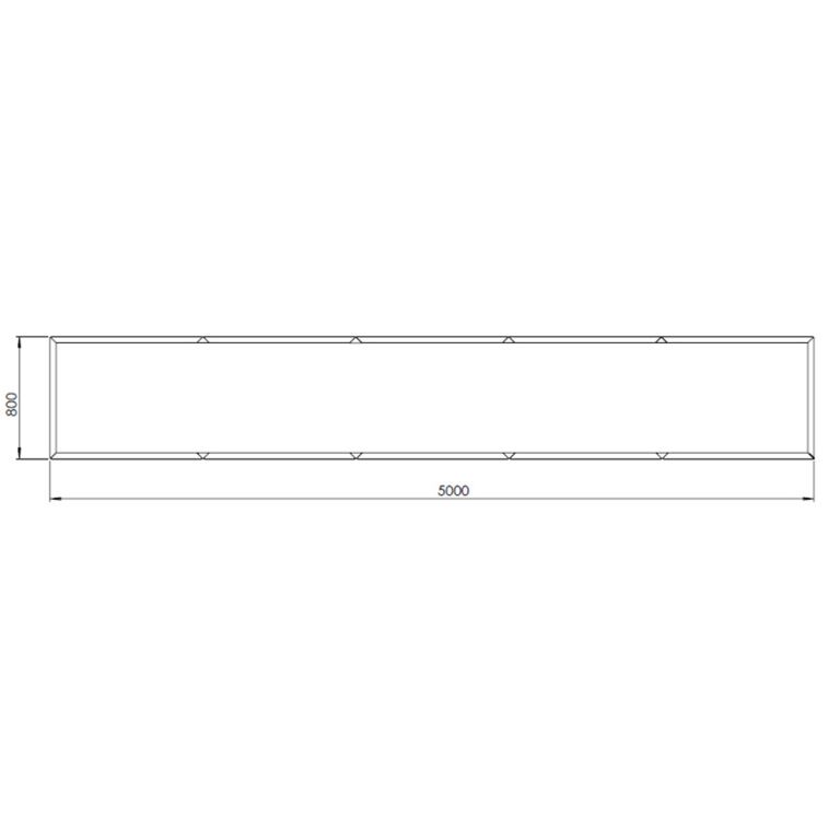 Corten steel planter Texas xxl 500 x 80 cm