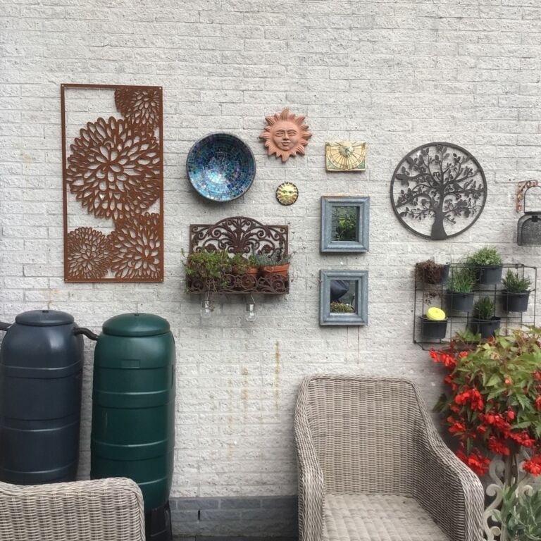 Corten steel wall decor Flower 2.0