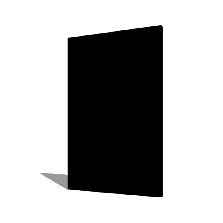 Powder coated steel panel base 120 x 6 x 190 cm