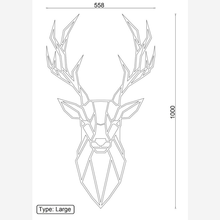 Metal wall decor Stag 1.0