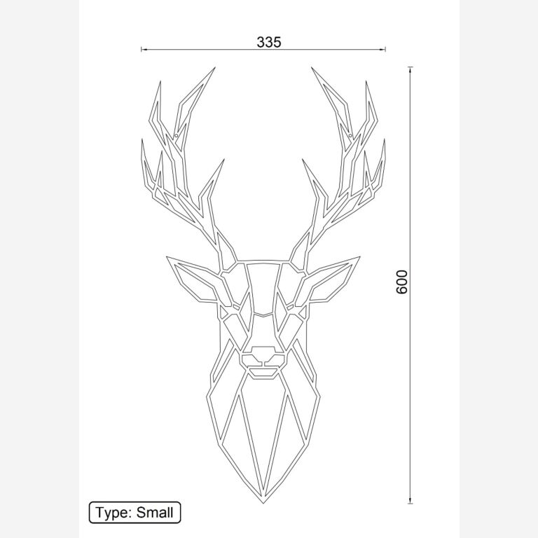 Metal wall decor Stag 1.0