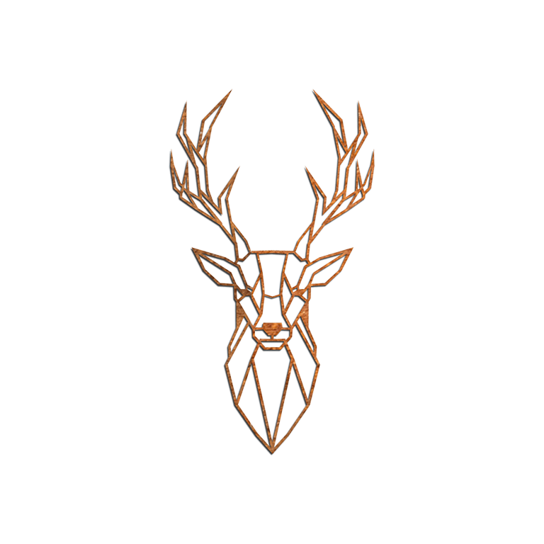 Corten steel wall decor Stag 1.0
