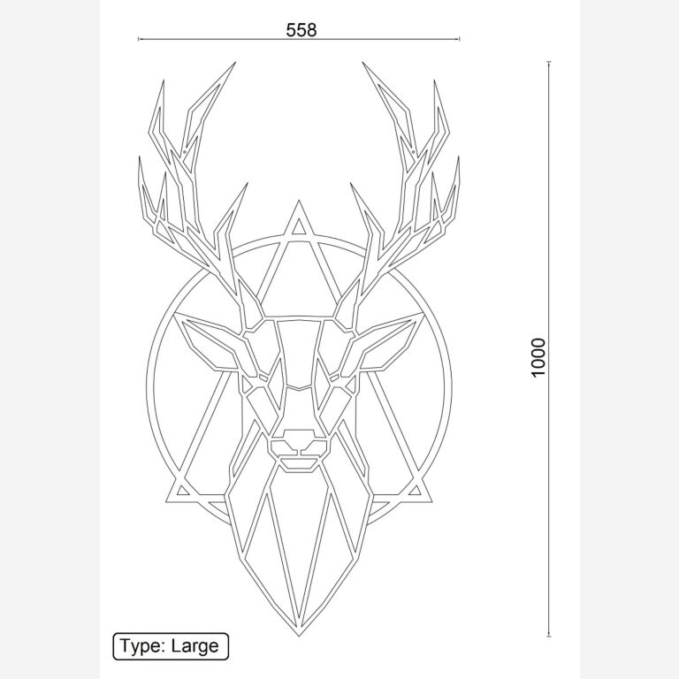 Metal wall decor Stag 2.0