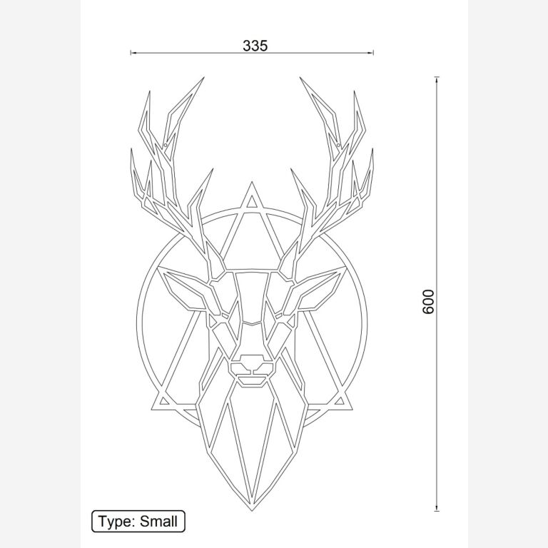Metal wall decor Stag 2.0
