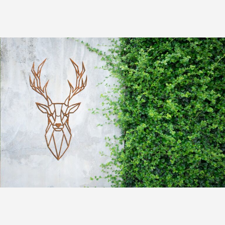 Corten steel wall decor Stag 1.0