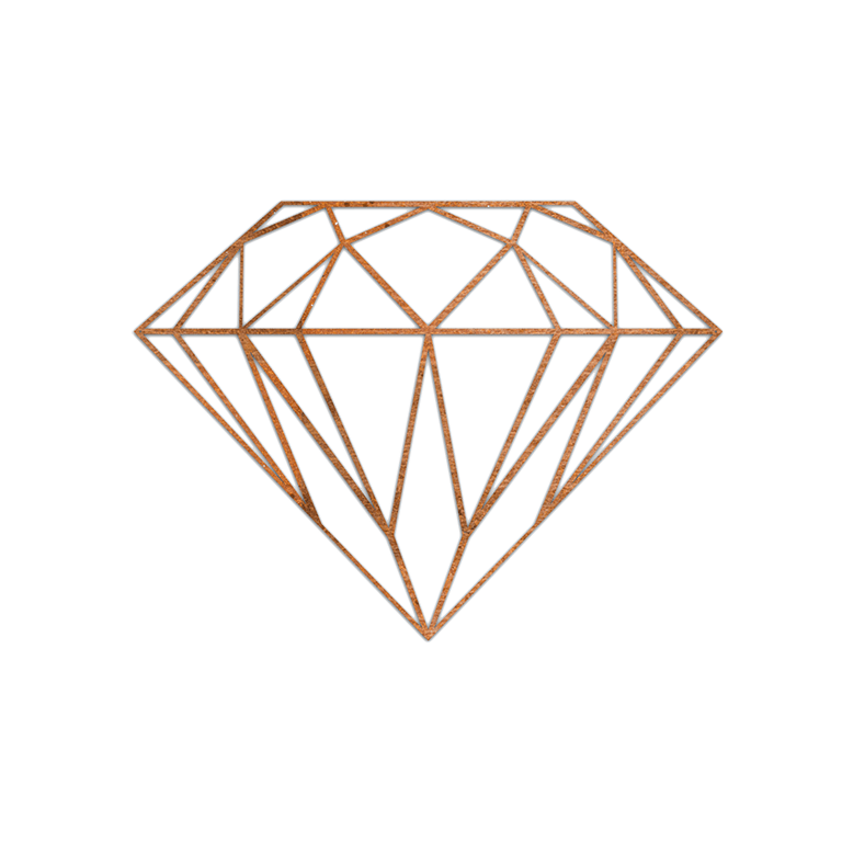 Corten steel wall decor Diamond *OP=OP