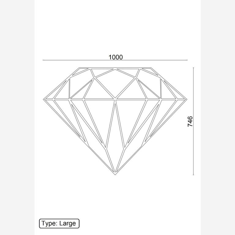 Metal wall decor Diamond *OP=OP
