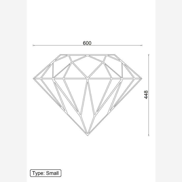 Corten steel wall decor Diamond *OP=OP