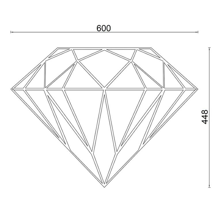 Metal wall decor Diamond *OP=OP