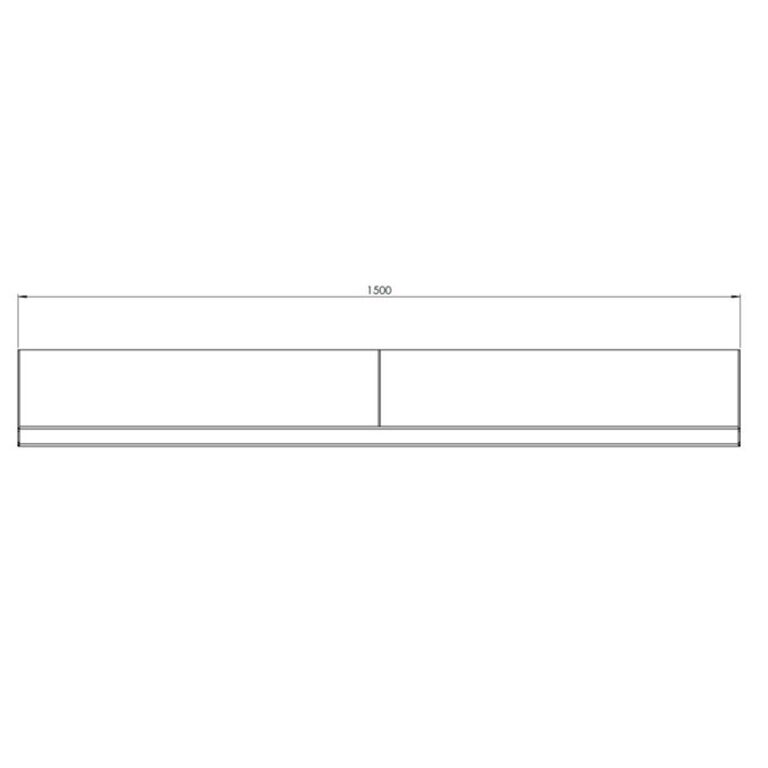 Corten steel retaining wall straight 150 cm (height 40 cm)