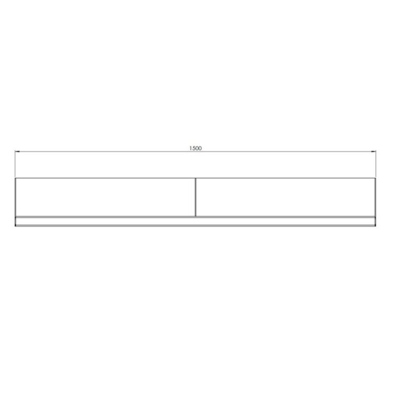 Corten steel retaining wall straight 150 cm (height 30 cm)