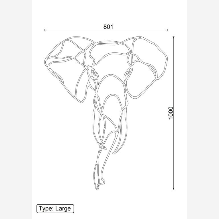 Metal wall decor Elephant 1.0