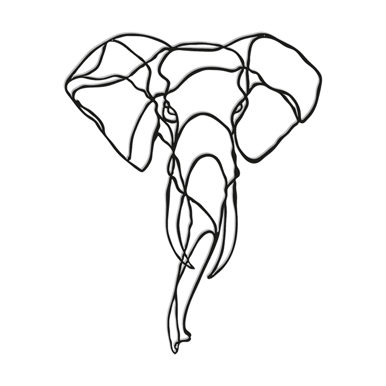 Metal wall decor Elephant 1.0