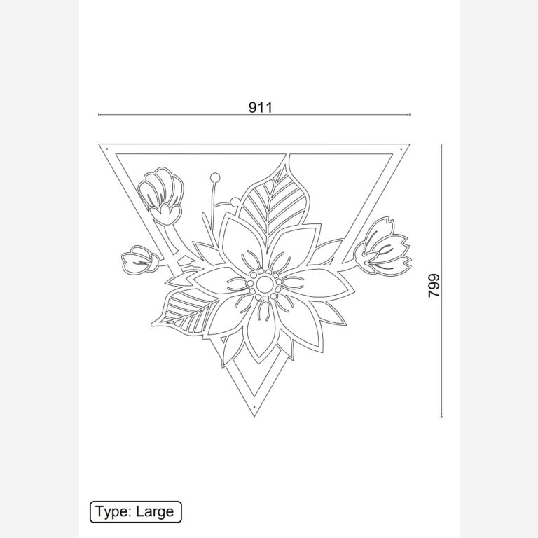 Metal wall decor Flower 1.0