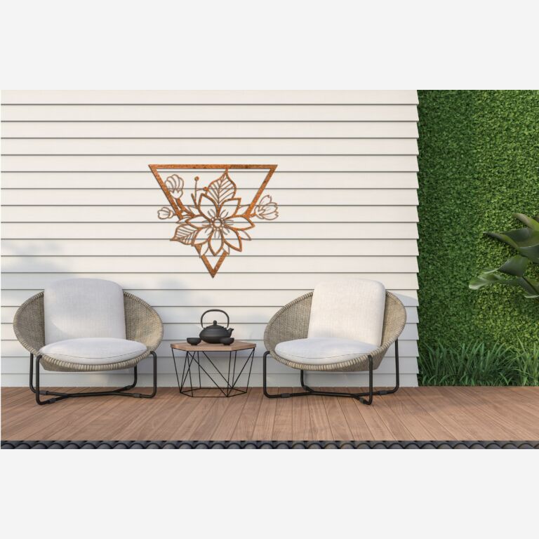 Corten steel wall decor Flower 1.0