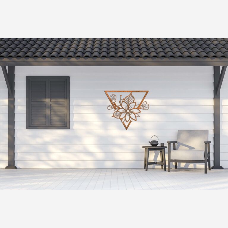 Corten steel wall decor Flower 1.0