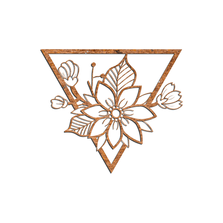 Corten steel wall decor Flower 1.0