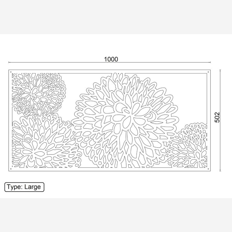 Metal wall decor Flower 2.0