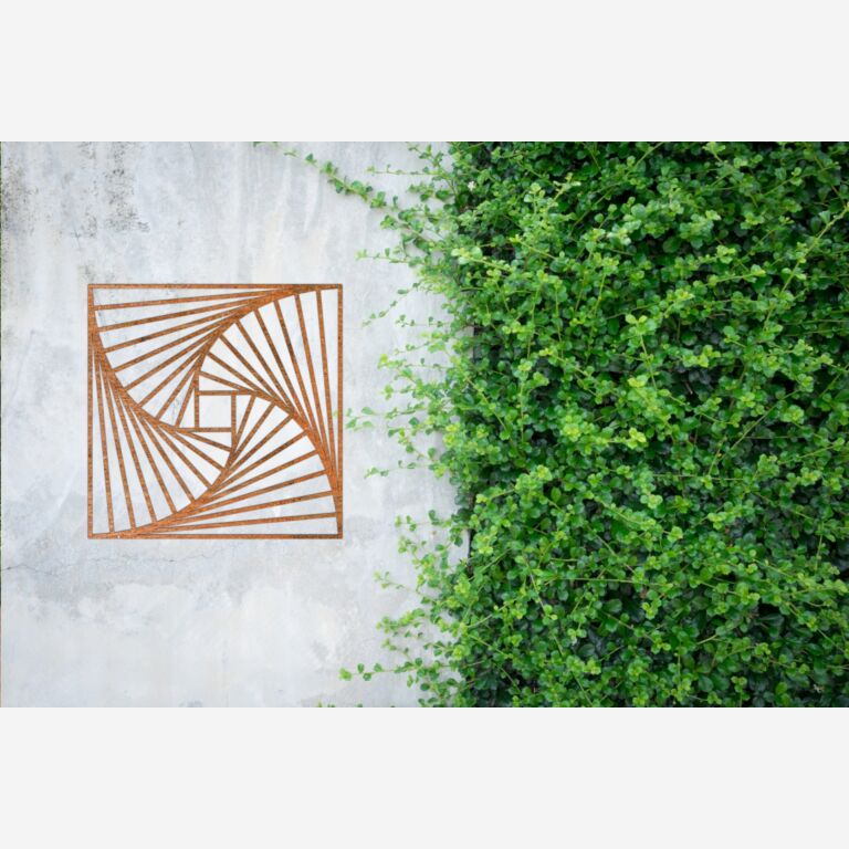 Corten steel wall decor Geometric shapes 3.0