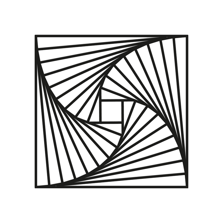 Metal wall decor Geometric shapes 3.0