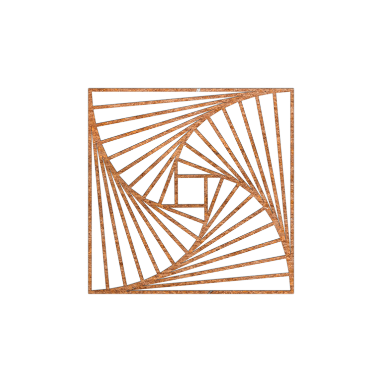 Corten steel wall decor Geometric shapes 3.0