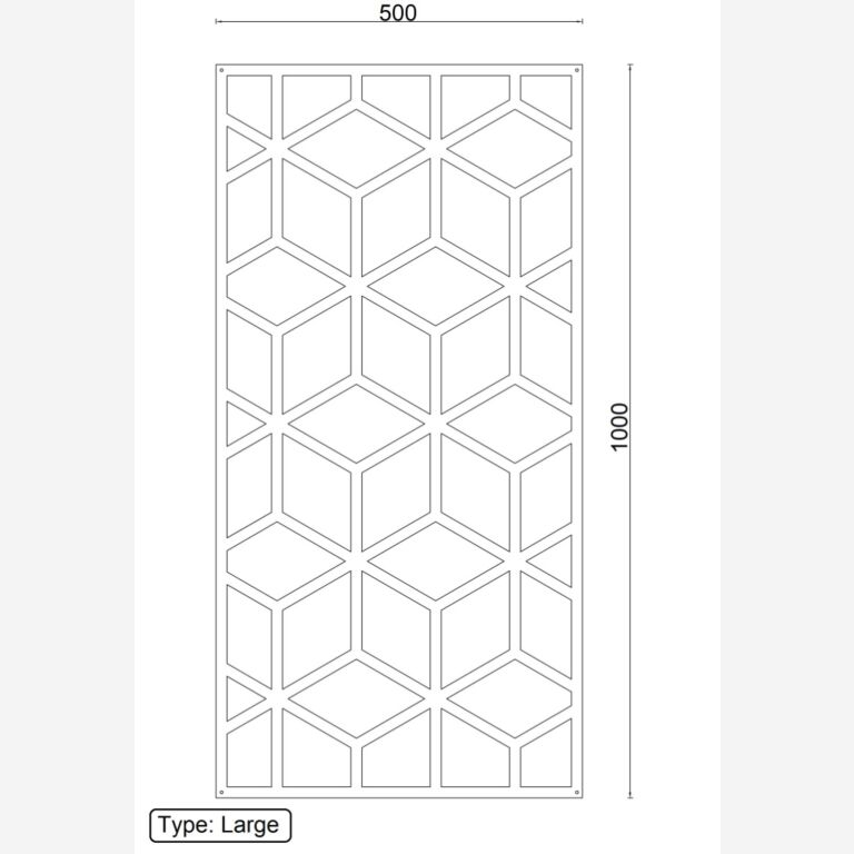 Corten steel wall decor Geometric shapes 2.0