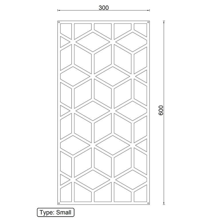 Corten steel wall decor Geometric shapes 2.0