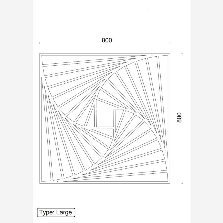 Metal wall decor Geometric shapes 3.0