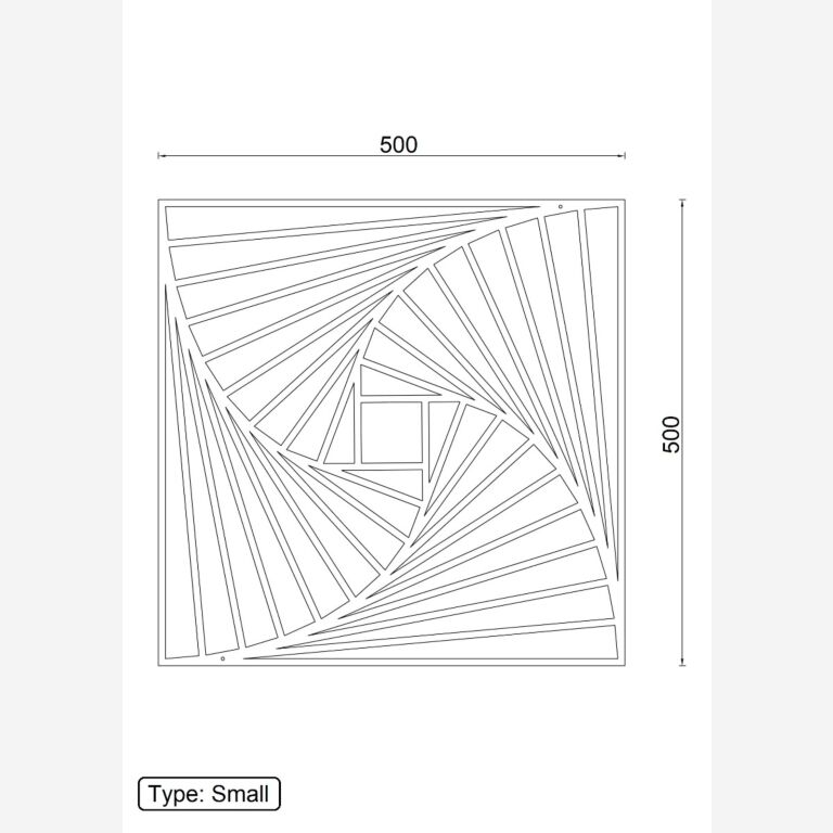 Metal wall decor Geometric shapes 3.0