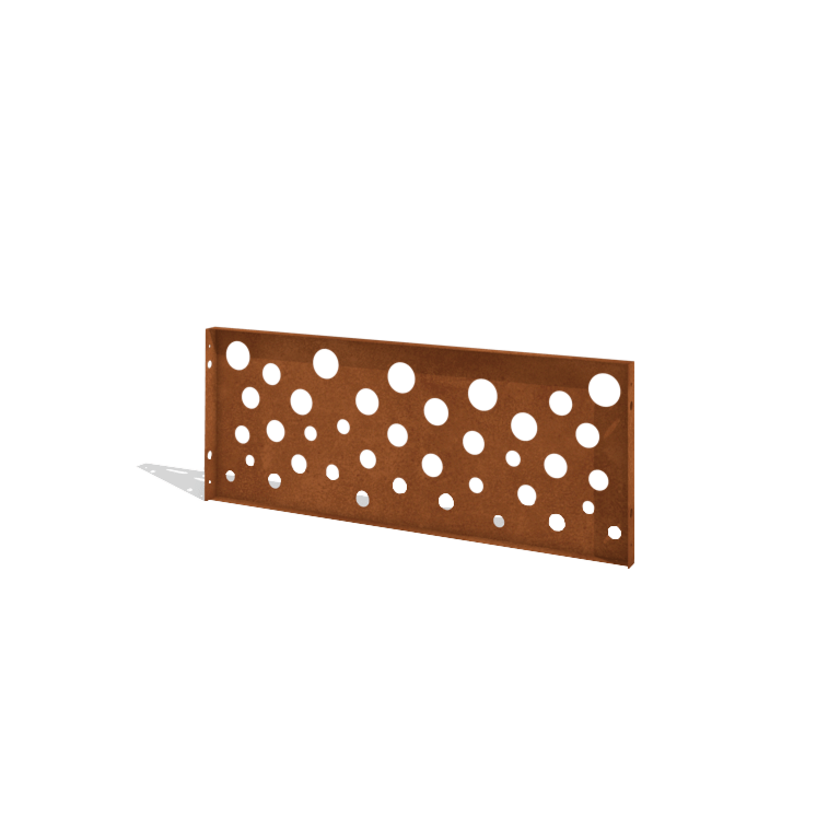 Corten steel garden fence H panel B 120 x 47,5 cm